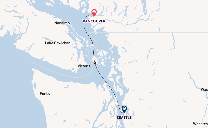 USA West Coast from Vancouver, Canada with the Eurodam