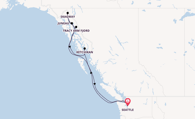 Alaska & West Canada from Seattle, Washington, USA with the Carnival Legend