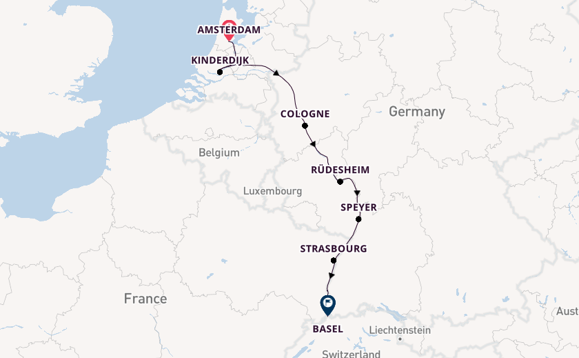 Rhine River, Europe from Amsterdam, Netherlands with the Viking Hild