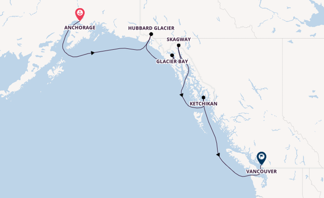 Alaska & West Canada from Anchorage, Alaska with the Island Princess
