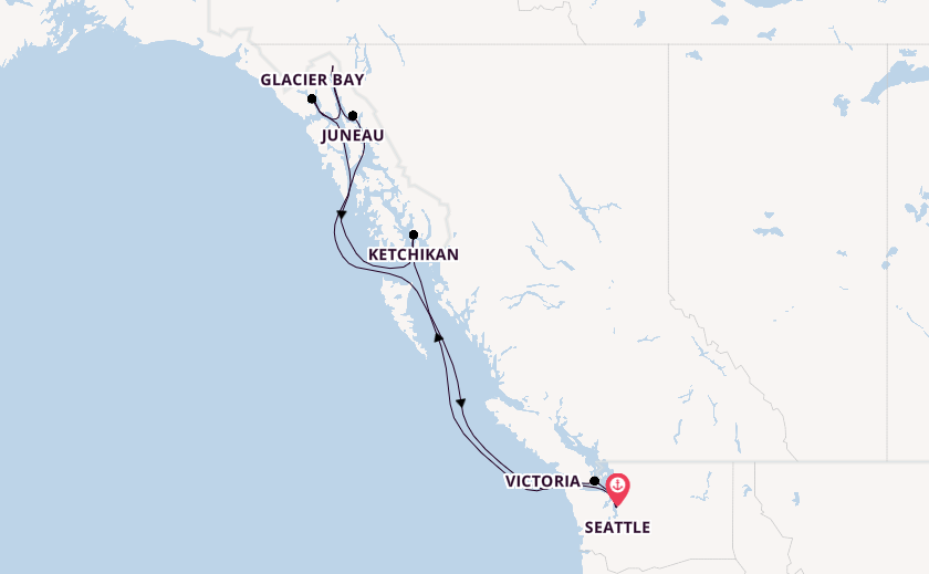 Alaska & West Canada from Seattle, Washington, USA with the Norwegian Encore