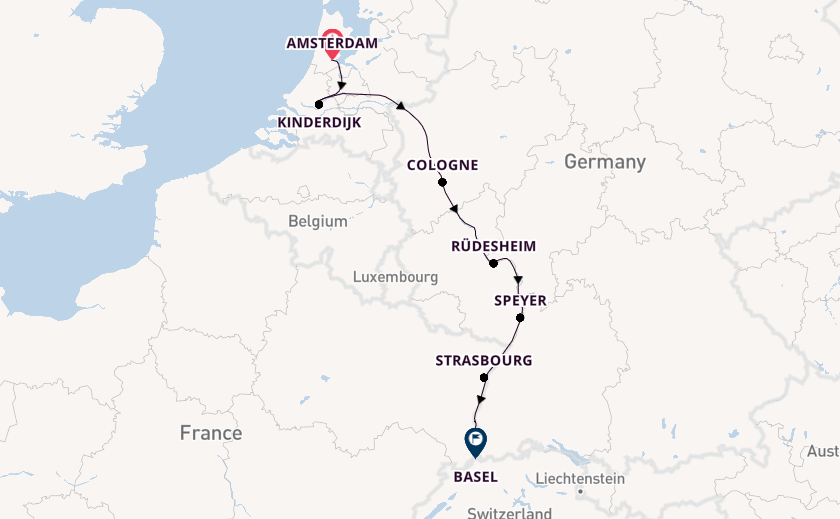 Rhine River, Europe from Amsterdam, Netherlands with the Viking Tialfi