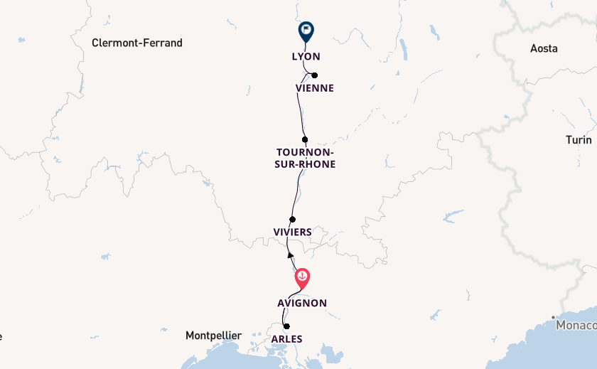 Rhone River, Europe from Avignon, France with the Viking Buri