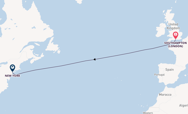 Transatlantic from Southampton, England with the Queen Mary 2