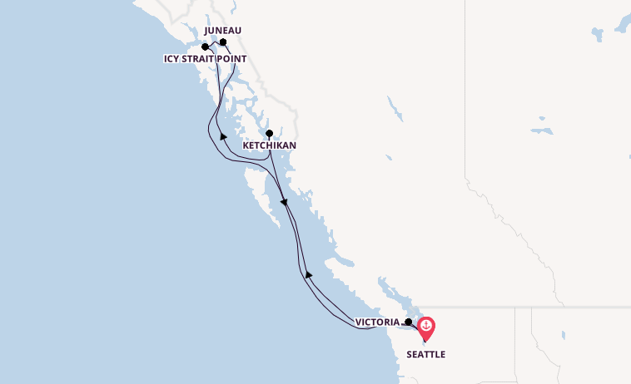 Alaska & West Canada from Seattle, Washington, USA with the Norwegian Bliss 