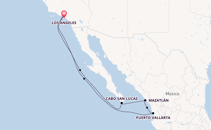 Mexican Riviera from Los Angeles, California, USA with the Navigator of the Seas 