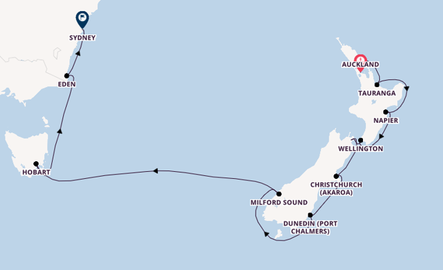 New Zealand from Auckland, New Zealand with the Azamara Onward