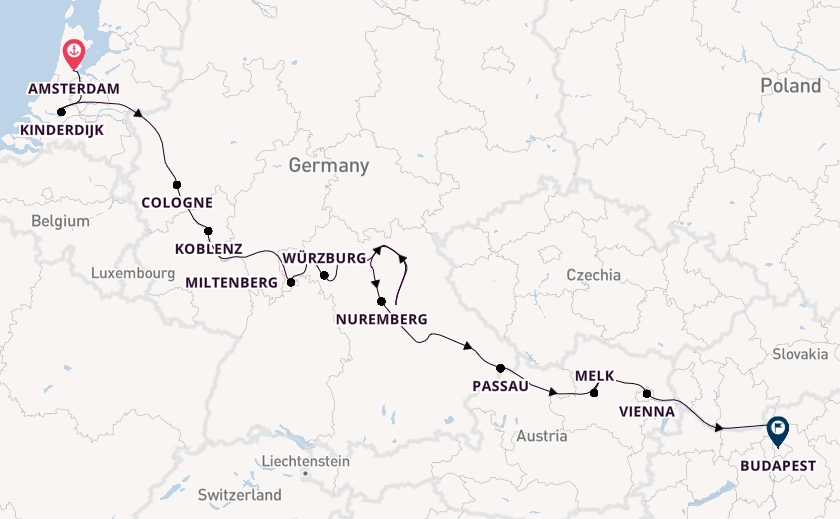Danube River, Europe from Amsterdam, Netherlands with the Viking Magni