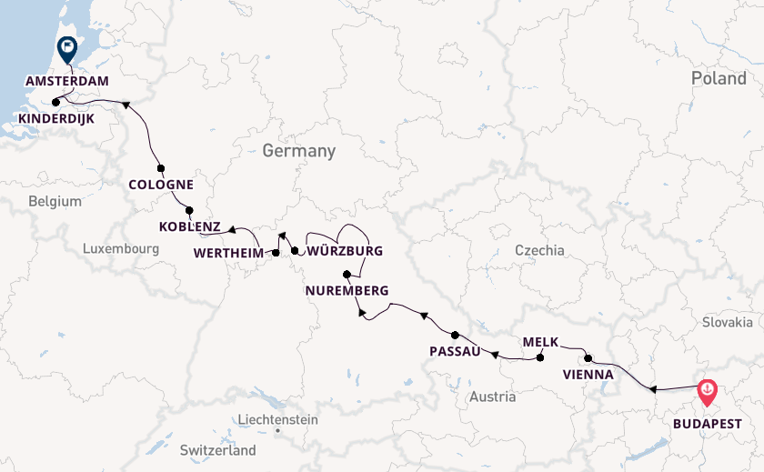 Danube River, Europe from Budapest, Hungary with the Viking Mimir