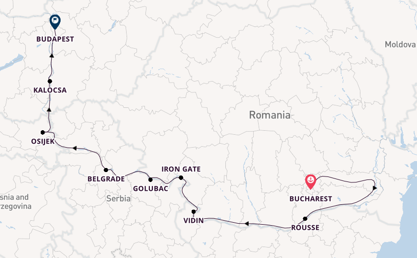 Danube River, Europe from Bucharest, Romania with the Viking Lif