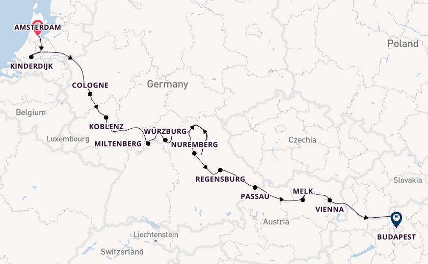 Danube River, Europe from Amsterdam, Netherlands with the Viking Vidar
