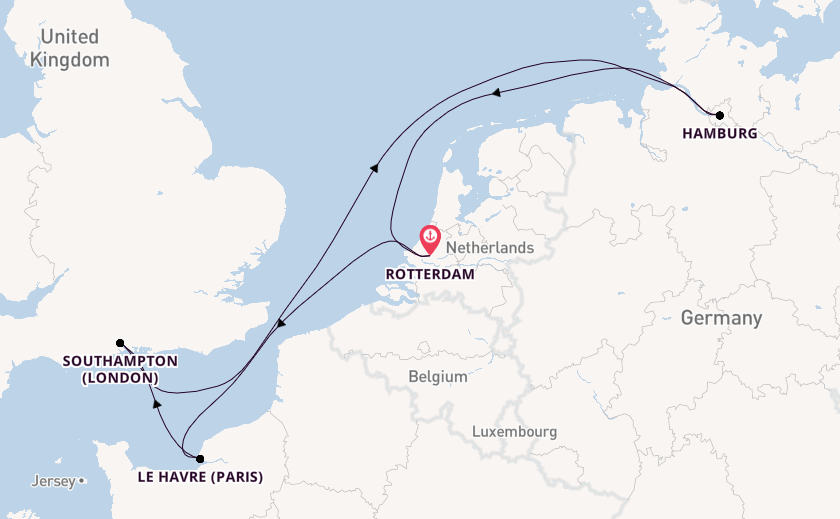 British Isles from Rotterdam, The Netherlands with the MSC Preziosa