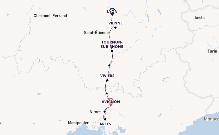 Rhone River, Europe from Avignon, France with the Viking Hermod