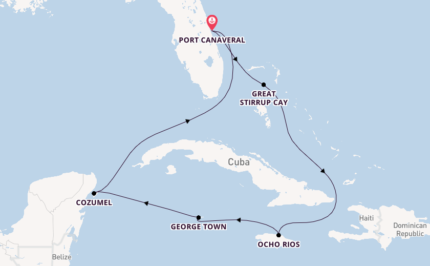 Caribbean from Port Canaveral, Florida, USA with the Norwegian Epic