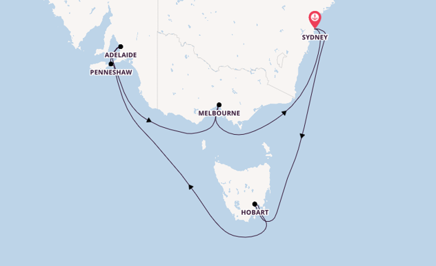 Australia from Sydney, Australia with the Celebrity Edge