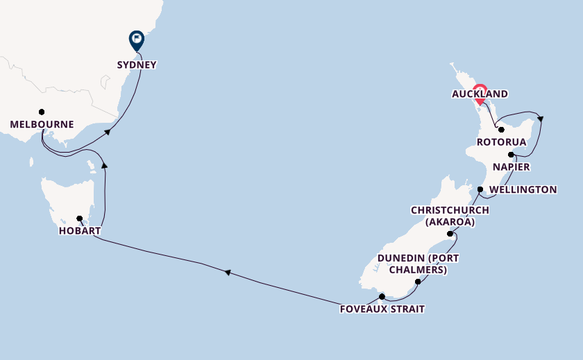 New Zealand from Auckland, New Zealand with the Viking Orion