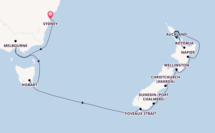New Zealand from Sydney, Australia with the Viking Orion