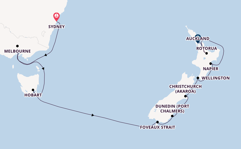 New Zealand from Sydney, Australia with the Viking Venus