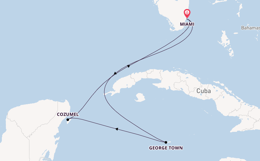 Western Caribbean from Miami, Florida, USA with the Independence of the Seas