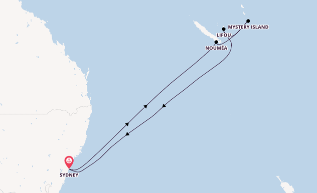South Pacific from Sydney, Australia with the Carnival Splendor