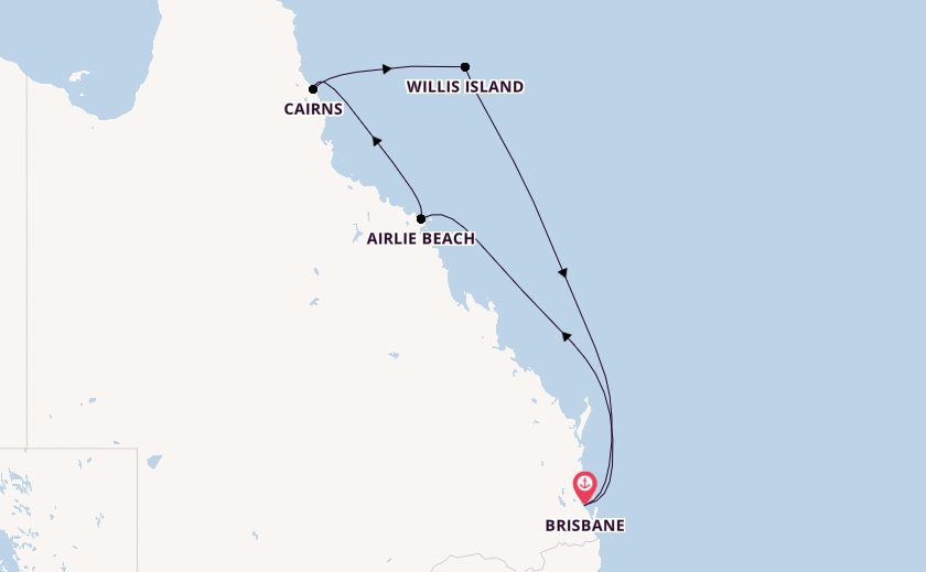 Australia from Brisbane, Australia with the Carnival Luminosa