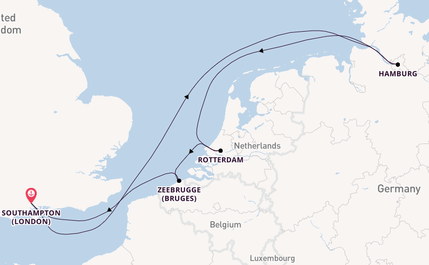 British Isles from Southampton, England with the Iona