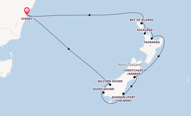 New Zealand from Sydney, Australia with the Celebrity Edge