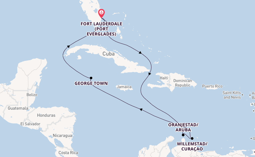 Caribbean from Fort Lauderdale (Port Everglades), Florida, USA with the Celebrity Silhouette