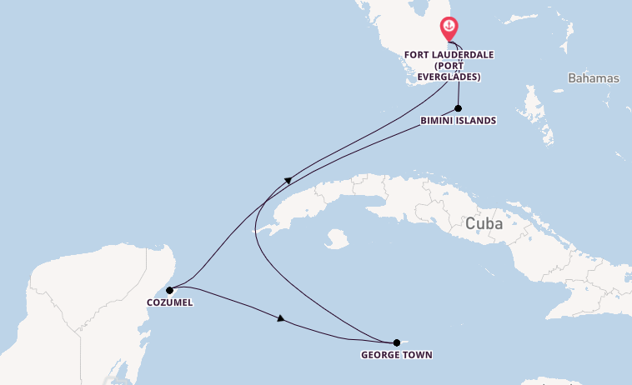 Caribbean from Fort Lauderdale (Port Everglades), Florida, USA with the Celebrity Silhouette