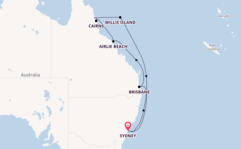 Australia from Sydney, Australia with the Celebrity Edge