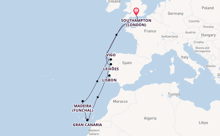 Portugal from Southampton, England with the Celebrity Apex