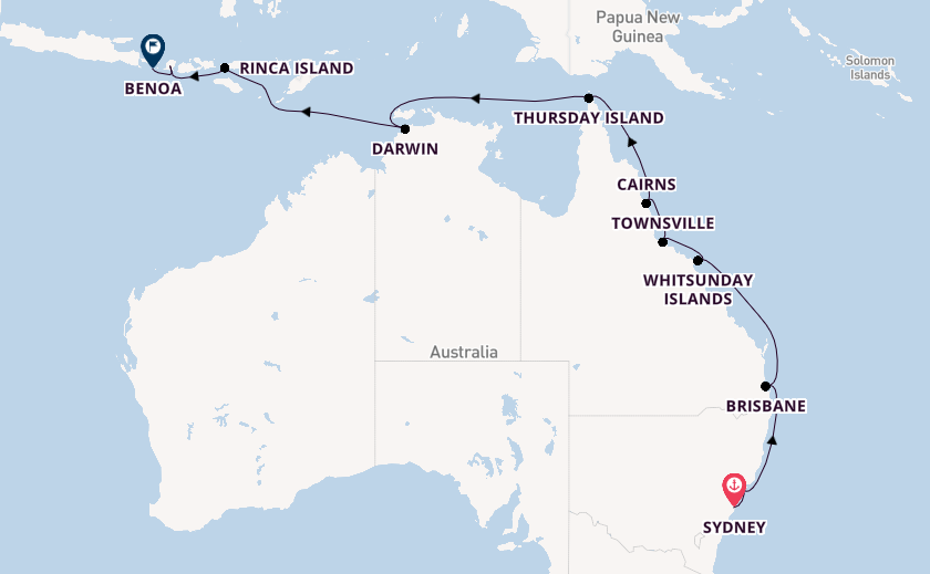 Australia from Sydney, Australia with the Viking Orion