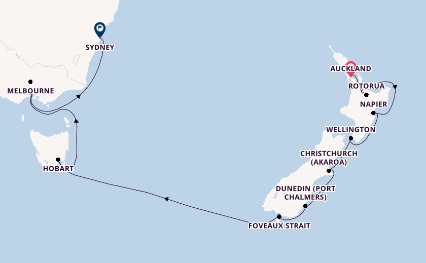 New Zealand from Auckland, New Zealand with the Viking Venus