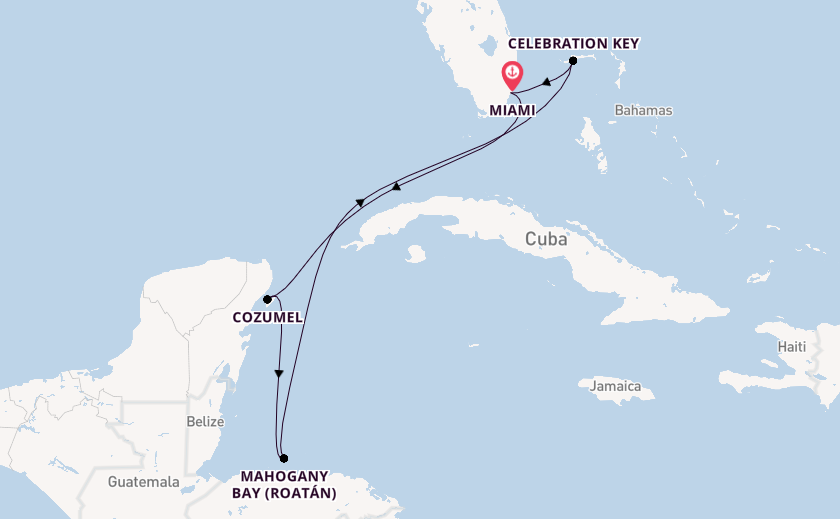 Caribbean from Miami, Florida, USA with the Carnival Celebration