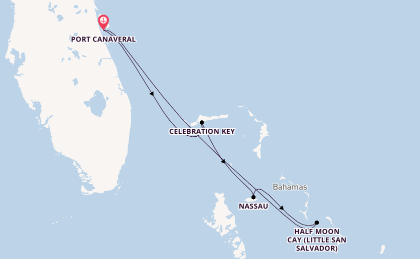 Caribbean from Port Canaveral, Florida, USA with the Carnival Freedom 