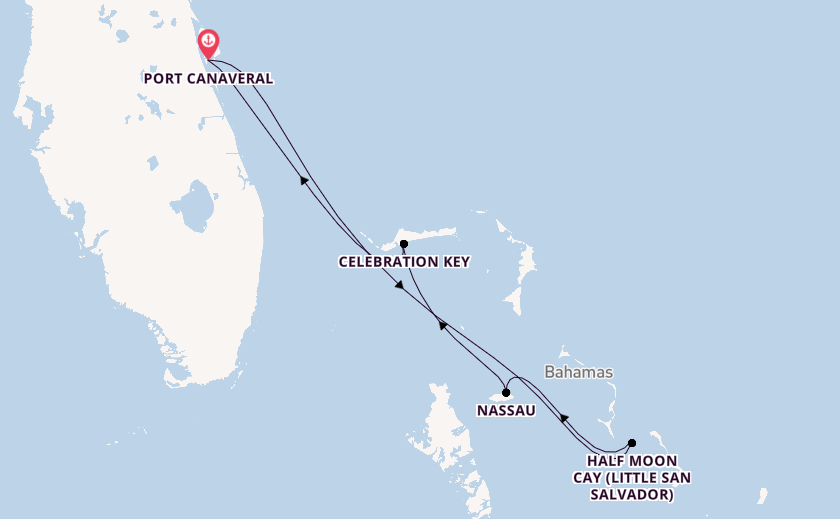 Caribbean from Port Canaveral, Florida, USA with the Carnival Freedom 