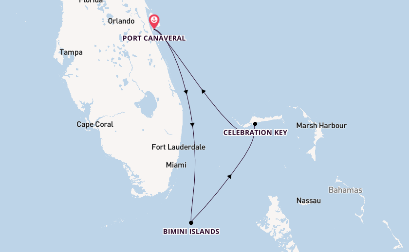 Caribbean from Port Canaveral, Florida, USA with the Carnival Glory