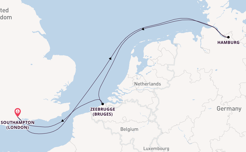 British Isles from Southampton, England with the Queen Mary 2