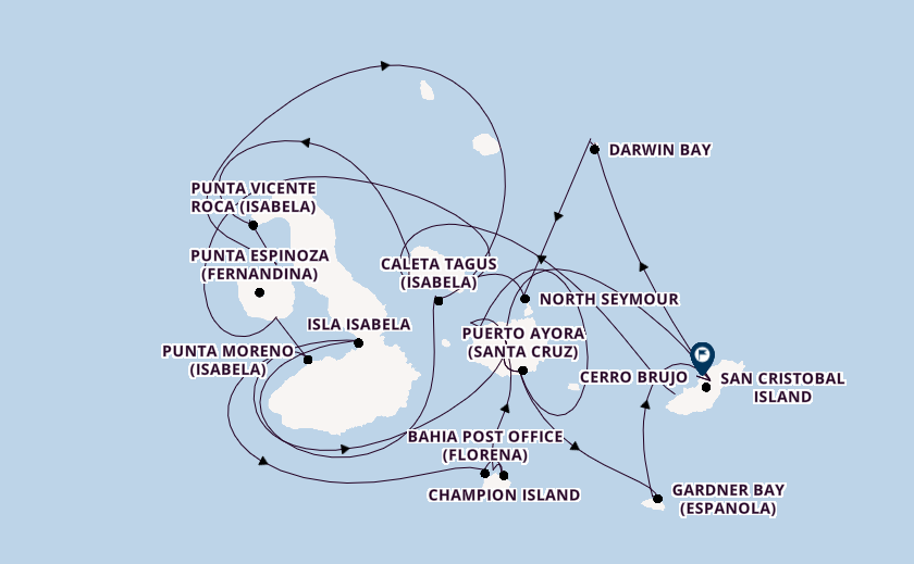 Galapagos Islands from Kicker Rock (San Cristobal), Galapagos Islands, Ecuador with the Silver Origin