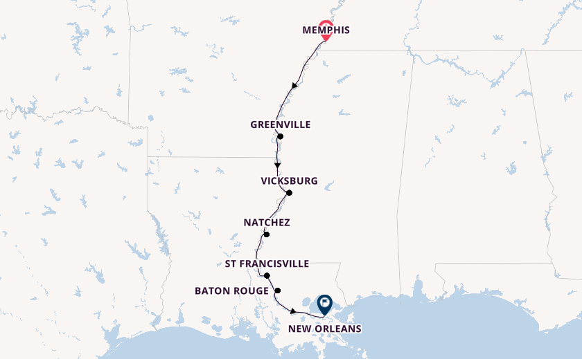 United States from Memphis, Tennessee, USA with the Viking Mississippi