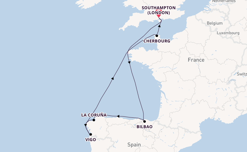 British Isles from Southampton, England with the Arvia