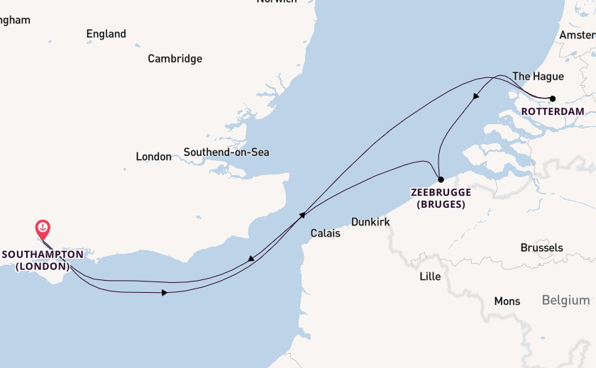 British Isles from Southampton, England with the Arcadia