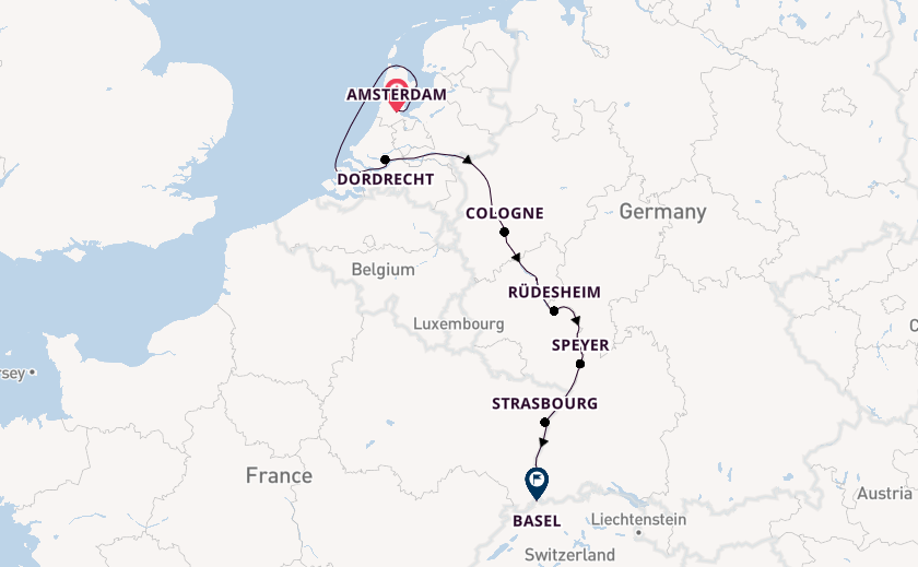 Rhine River, Europe from Amsterdam, Netherlands with the Viking Hervor
