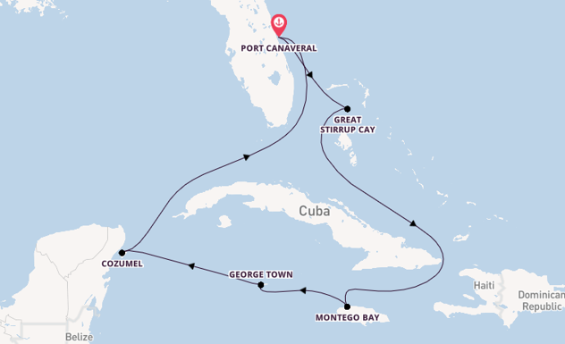Caribbean from Port Canaveral, Florida, USA with the Norwegian Epic
