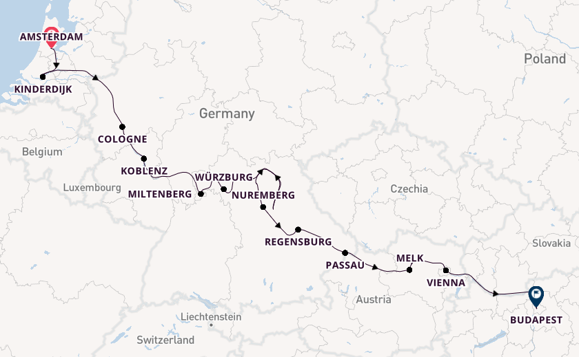 Danube River, Europe from Amsterdam, Netherlands with the Viking Vali