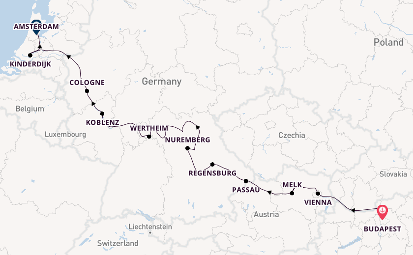 Danube River, Europe from Budapest, Hungary with the Viking Tir
