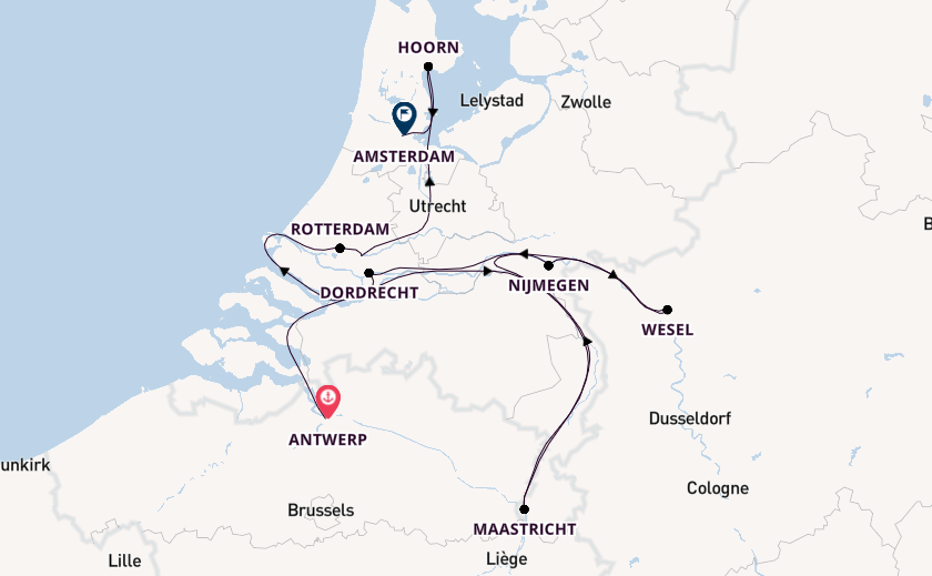 Maas from Antwerp, Belgium with the Viking Kvasir