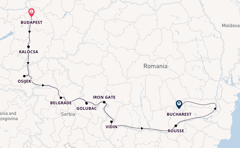 Danube River, Europe from Budapest, Hungary with the Viking Vidar