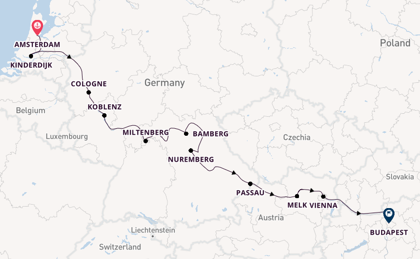 Danube River, Europe from Amsterdam, Netherlands with the Viking Baldur