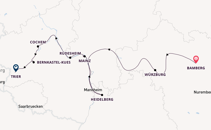 Main River, Europe from Bamberg, Germany with the Viking Idi